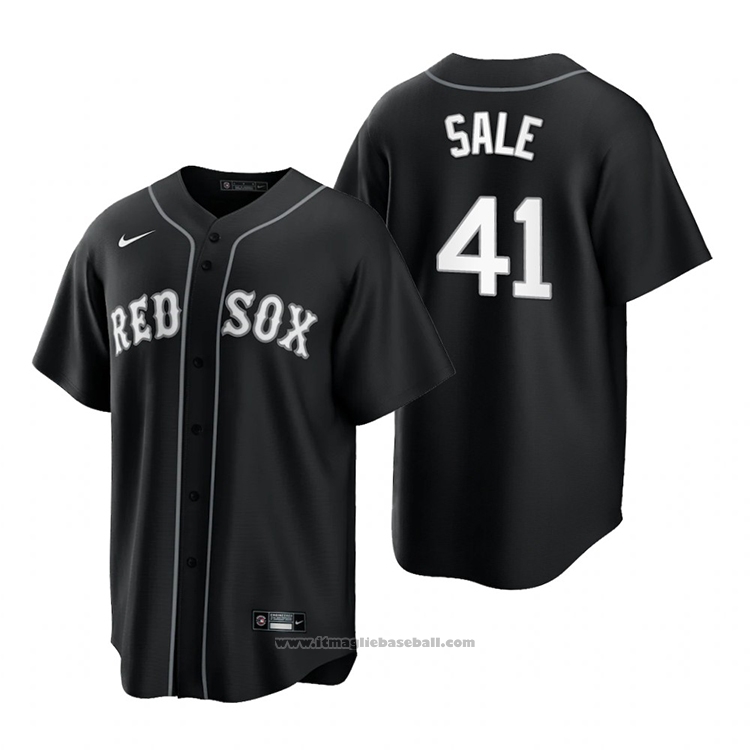 Maglia Baseball Uomo Boston Red Sox Chris Sale Replica 2021 Nero